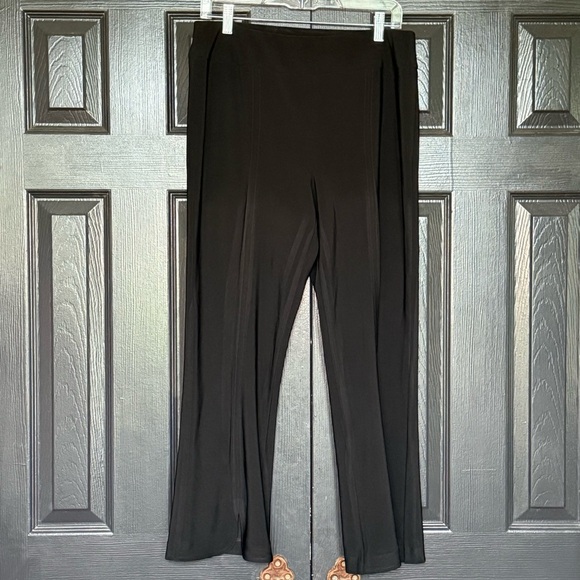 Joseph Ribkoff Black Flare Pants with Split Ankle Size 10 US - Picture 1 of 12